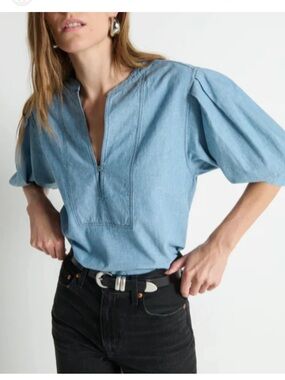 Nation LTD Nation LTD Emmett Top in chambray NWT Retail $199